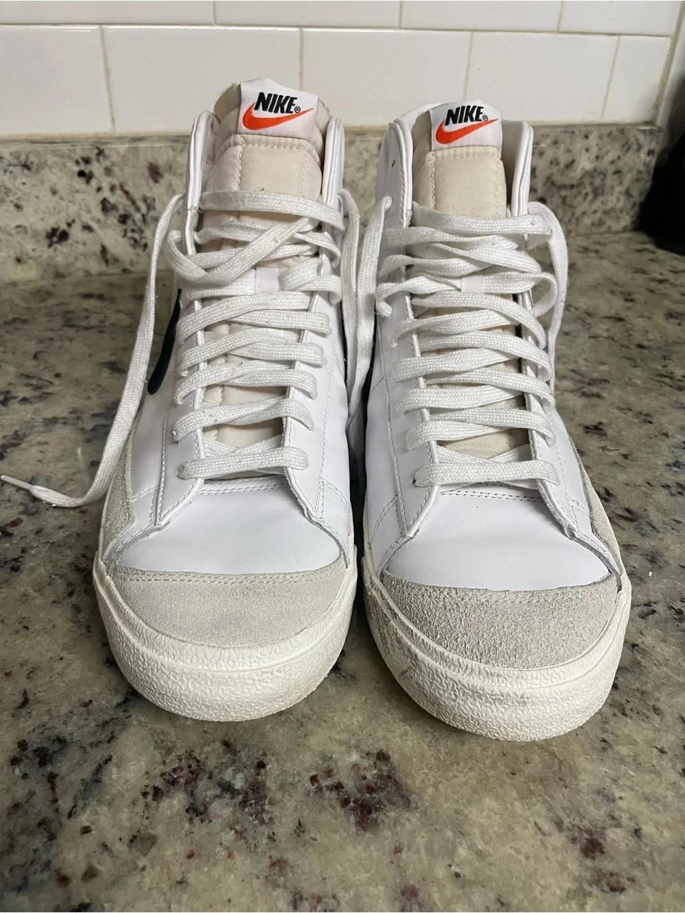 Nike white leather